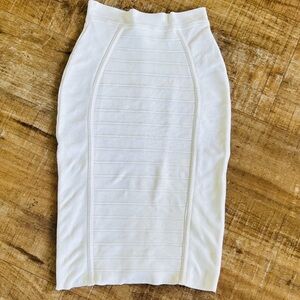 Elegant White Bandage Skirt